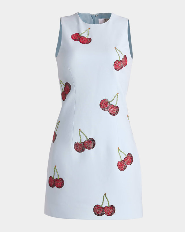 Exclusive Zuri Rhinestone Cherry Mini Dress